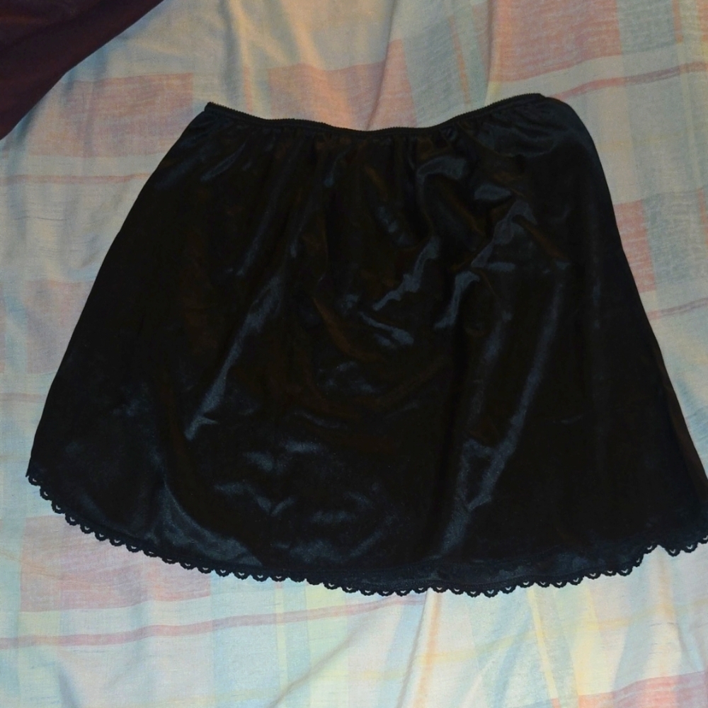 Elegant Black Women's Slip Skirt
